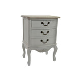Nightstand DKD Home Decor Natural Light grey Traditional Wood (47 x 35 x 66 cm)-0