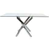 Dining Table DKD Home Decor Transparent Metal Crystal 150 x 90 x 75 cm-1