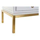 DKD Home Decor Cupboard White Golden Metal Poplar 120 x 50 175 cm
