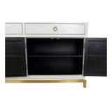 DKD Home Decor Kamakura Sideboard 150 x 50 80 cm White Golden Metal Poplar