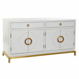DKD Home Decor Kamakura Sideboard 150 x 50 80 cm White Golden Metal Poplar