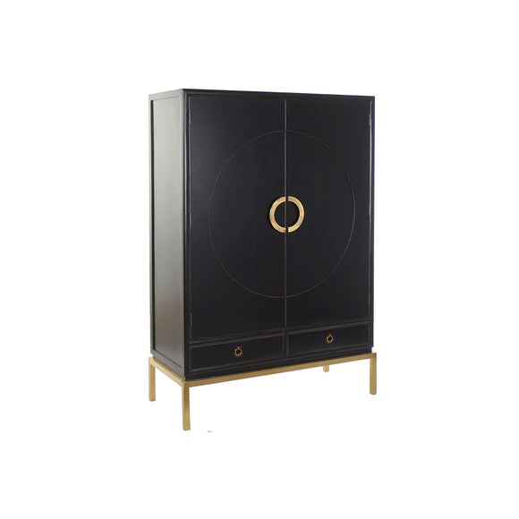 Cupboard DKD Home Decor Black Golden 120 x 50 x 175 cm-0