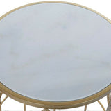Side table DKD Home Decor Golden Metal Marble 42 x 42 x 65,5 cm-3