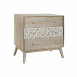 Chest of drawers DKD Home Decor 80 x 42 x 80 cm Natural White Leaf of a plant-0