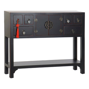 Console DKD Home Decor Fir Black 95 x 24 x 79 cm MDF Wood-0