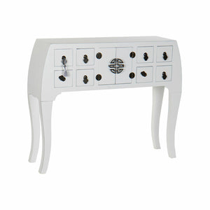 Console DKD Home Decor Fir Silver White MDF Wood 98 x 26 x 80 cm-0