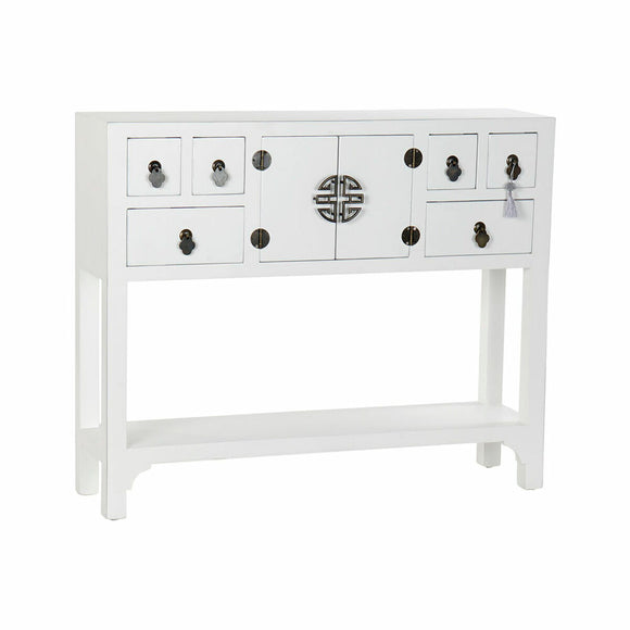 Console DKD Home Decor White Silver Fir MDF Wood (95 x 24 x 79 cm)-0