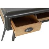 Desk DKD Home Decor 118 x 52 x 84 cm Fir Natural Metal Light grey-4