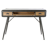 Desk DKD Home Decor 118 x 52 x 84 cm Fir Natural Metal Light grey-2