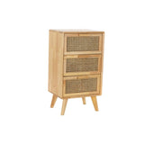 Chest of drawers DKD Home Decor Natural rubber Rattan (40 x 30 x 72 cm)-0