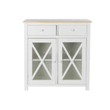 Chest of drawers DKD Home Decor S3022229 White Natural Crystal Poplar Cottage 80 x 40 x 85 cm-2