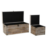 Set of Chests DKD Home Decor Beige Wood Brown Traditional 80 x 40 x 40 cm-3