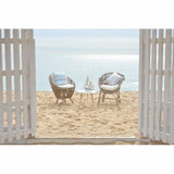 Garden chair DKD Home Decor White Multicolour Natural Metal 63 x 70 x 85 cm-1