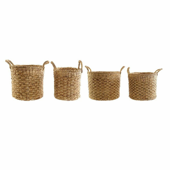 Basket set DKD Home Decor Brown Natural Jute (4 Pieces)-0