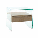 Nightstand DKD Home Decor 8424001754793 Multicolour Transparent Natural Crystal MDF Wood 50 x 40 x 45,5 cm-0
