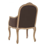 Armchair DKD Home Decor Brown Natural Dark brown Rubber wood 62 x 55 x 100 cm 63,5 x 49,5 x 102 cm-1