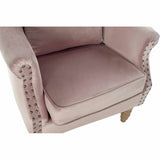 Armchair DKD Home Decor 73 x 70 x 87 cm Pink Rubber wood-3