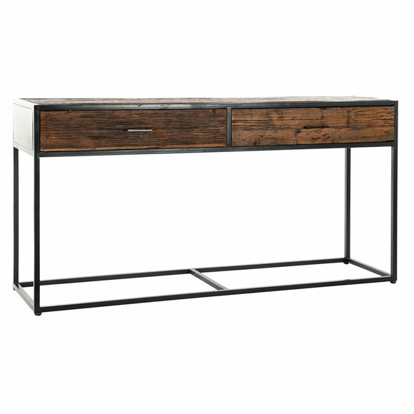 Console DKD Home Decor 8424001772179 Black Multicolour Natural Dark brown Metal Recycled Wood Mango wood 150 x 43 x 77 cm-0