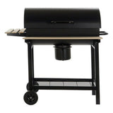 Coal Barbecue with Cover and Wheels DKD Home Decor Black Natural Wood Metal Steel 108 x 71 x 103 cm-3