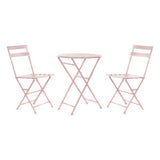 Table set with 2 chairs DKD Home Decor MB-177410 Pink 60 x 60 x 75 cm (3 pcs)-0