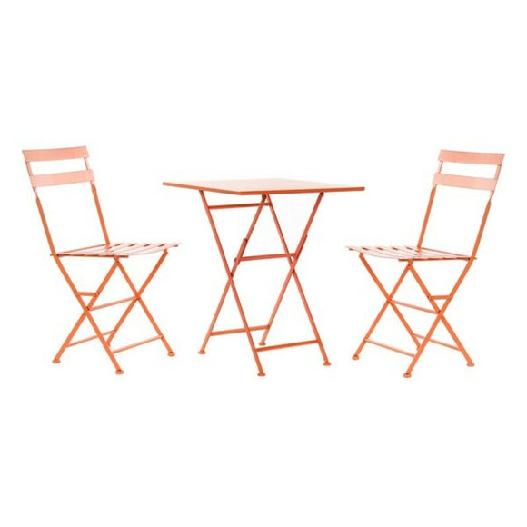 Table set with 2 chairs DKD Home Decor MB-177412 Coral 60 x 60 x 75 cm (3 pcs)-0