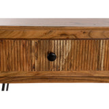 Console DKD Home Decor 118 x 40 x 77 cm Black Metal Brown Acacia-2