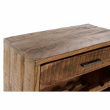 Bottle rack DKD Home Decor Black Metal Brown Acacia (60 x 32 x 107 cm)-6