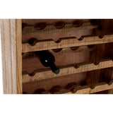 Bottle rack DKD Home Decor Black Metal Brown Acacia (60 x 32 x 107 cm)-4