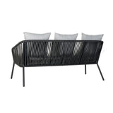 Sofa and table set DKD Home Decor MB-179039 Grey Garden Polyester Rope Aluminium (151,5 x 72 x 70 cm) (4 pcs)-2