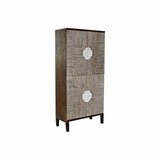 Cupboard DKD Home Decor MB-179372 Dark brown Light brown Fir MDF Wood 86 x 41 x 181 cm-0