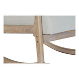Armchair DKD Home Decor Beige Natural Rubber wood Sixties 66 x 85 x 81 cm-4