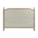 Headboard DKD Home Decor Beige Natural Rubber wood 160 x 6 x 120 cm-0