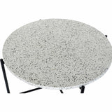 Dining Table DKD Home Decor Stone Iron 80 x 80 x 45 cm-1