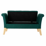 Bench DKD Home Decor 8424001795512 Natural Wood Polyester Green (130 x 44 x 69 cm)-2