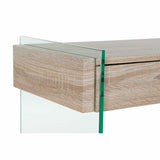 Side table DKD Home Decor Transparent Natural Wood Crystal MDF Wood 120 x 40 x 76 cm-1