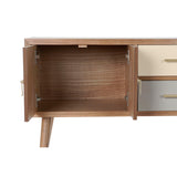 TV furniture DKD Home Decor Grey Cream Metal Paolownia wood (90 x 34 x 66.5 cm)-3