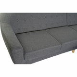 3-Seater Sofa DKD Home Decor 8424001799442 Grey Multicolour Natural Wood Rubber wood Scandi 230 x 144 x 84 cm-1