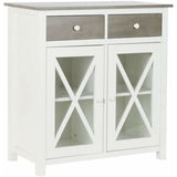Chest of drawers DKD Home Decor White Grey Crystal Poplar Cottage 80 x 40 x 85 cm-1