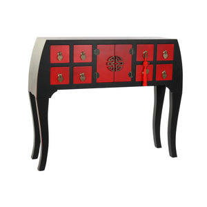 Console DKD Home Decor 98,5 x 27 x 80 cm Fir Black MDF Wood-0