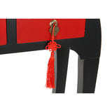 Console DKD Home Decor Fir Red Black MDF Oriental (96 x 27 x 80 cm)-2