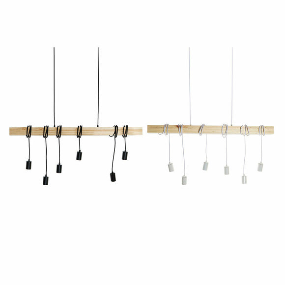 Ceiling Light DKD Home Decor Black Metal Wood White 220 V 50 W (100 x 7 x 160 cm) (2 pcs)-0