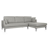 Chaise Longue Sofa DKD Home Decor Grey Polyester Metal (240 x 160 x 85 cm)-0