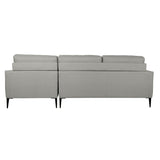 Chaise Longue Sofa DKD Home Decor Grey Polyester Metal (240 x 160 x 85 cm)-3