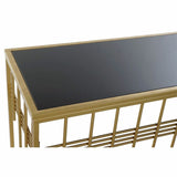 Console DKD Home Decor Crystal Black Golden Metal 120 x 40 x 81 cm-3