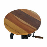 Side table DKD Home Decor Black Natural Wood Metal 45 x 45 x 42 cm-2