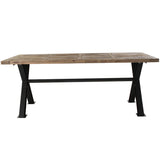 Dining Table DKD Home Decor Metal Iron Recycled Wood 200 x 100 x 78 cm-3