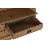 Coat rack with shelf DKD Home Decor Brown Black Pinewood Mirror Natural Alpino 124 x 40 x 200 cm-2