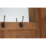 Coat rack with shelf DKD Home Decor Brown Black Pinewood Mirror Natural Alpino 124 x 40 x 200 cm-1