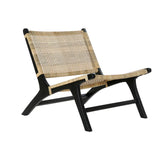Armchair DKD Home Decor Black Natural Wood Teak 65 x 78 x 68 cm-0