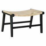 Bench DKD Home Decor 8424001823192 65 x 47 x 40 cm Natural Teak Black-3